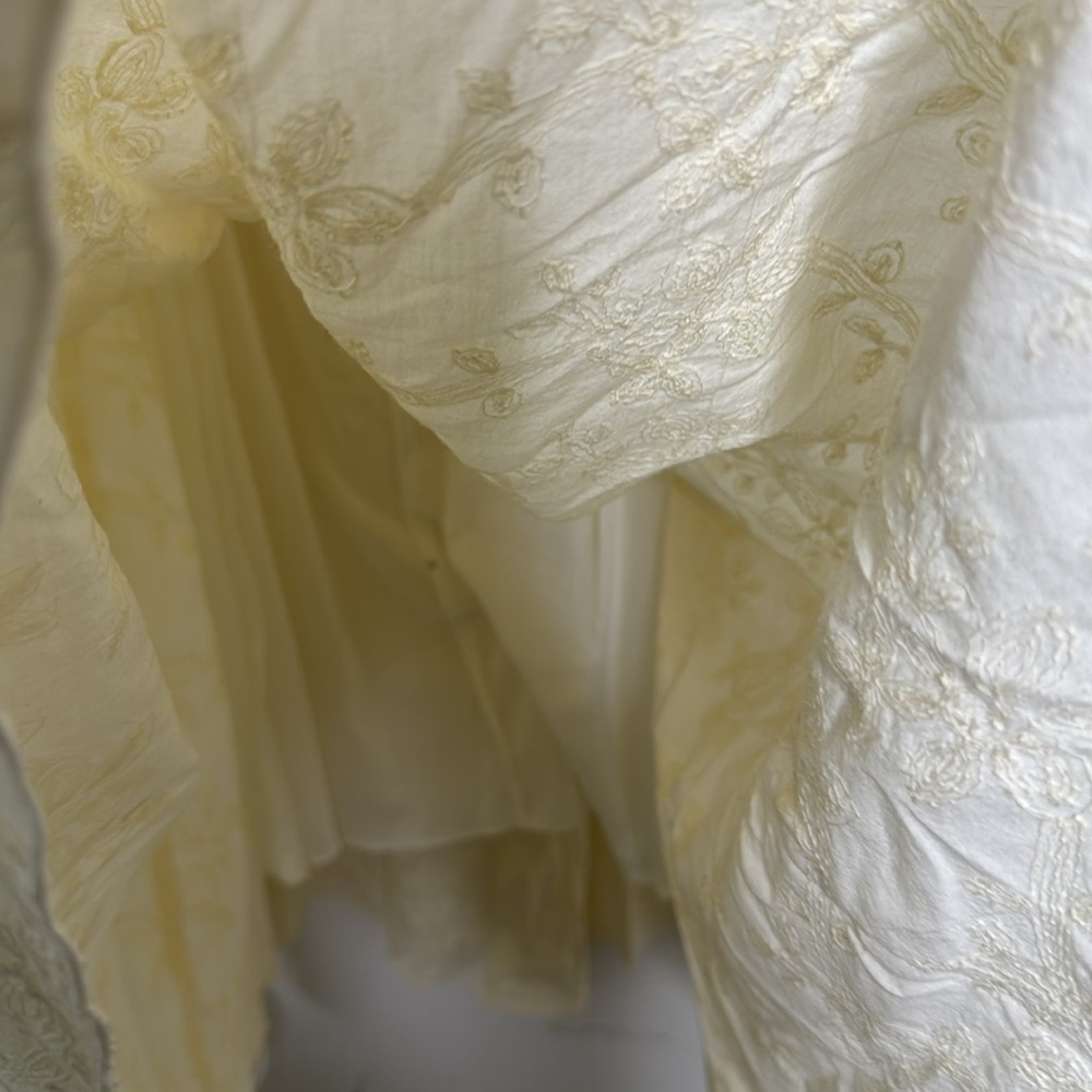 Dolce Cabo off white Large cotton crochet flutter laced dress NWT - Picture 3 of 6